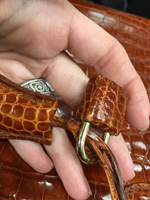 Lot 93 - An Hermès Miel Crocodile Kelly 32, 1988