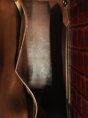 Lot 93 - An Hermès Miel Crocodile Kelly 32, 1988