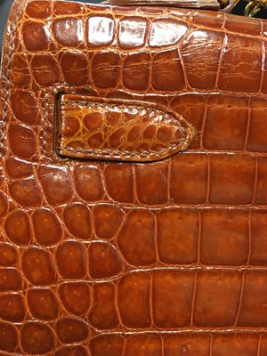 Lot 93 - An Hermès Miel Crocodile Kelly 32, 1988