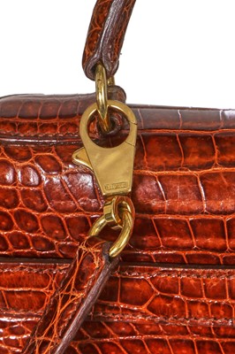 Lot 93 - An Hermès Miel Crocodile Kelly 32, 1988