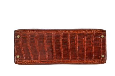 Lot 93 - An Hermès Miel Crocodile Kelly 32, 1988