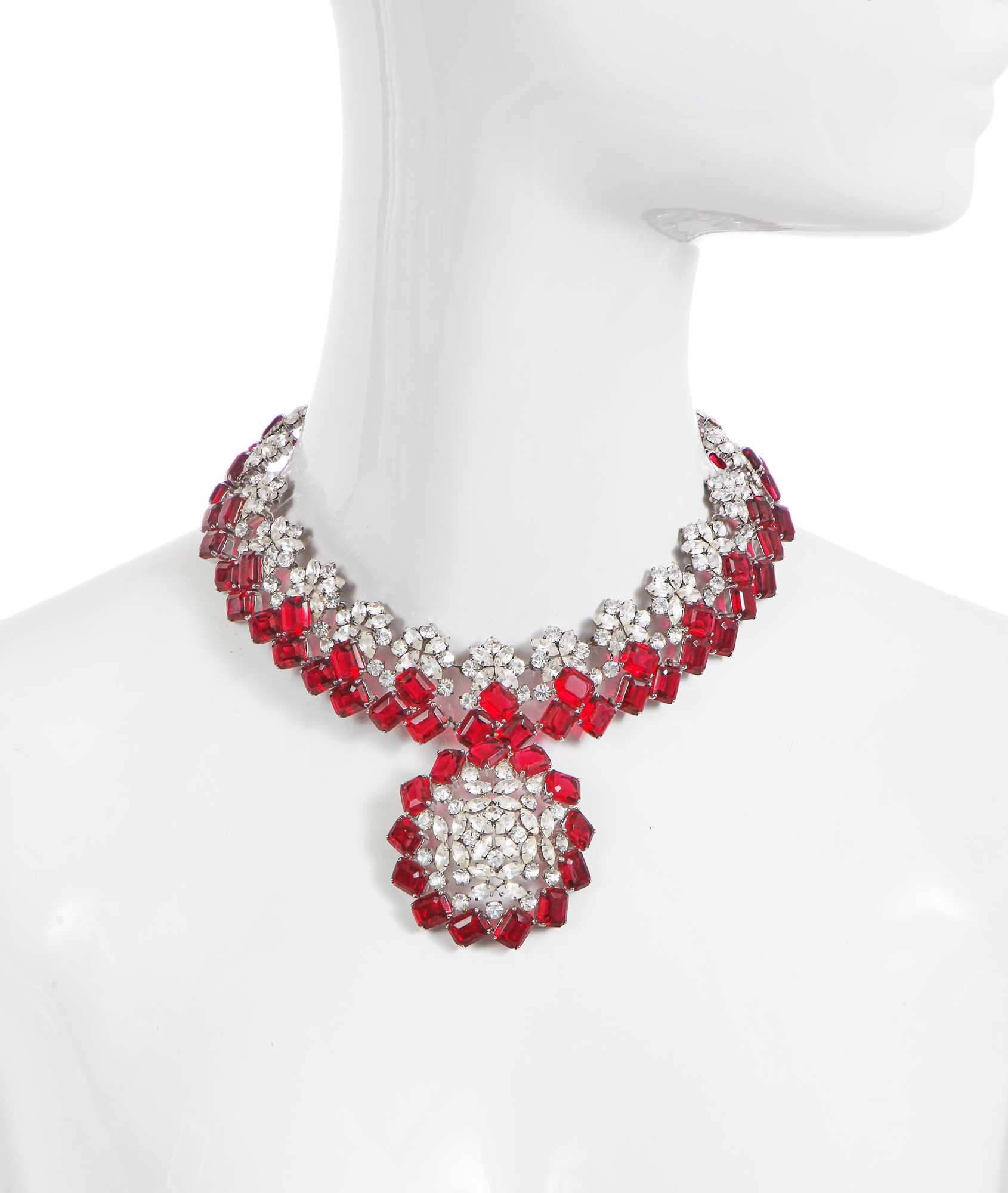 Lot 72 - A Christian Dior faceted gem collar necklace, 1959