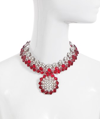 Lot 72 - A Christian Dior faceted gem collar necklace, 1959