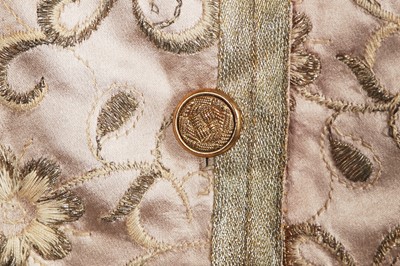 Lot 69 - A Gabrielle Chanel haute couture embroidered silk skirt suit, 1959
