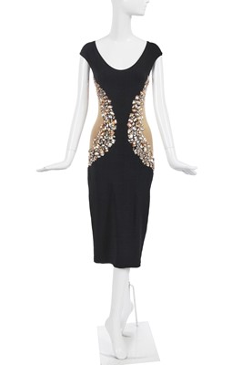 Lot 121 - An Alexander McQueen crystal-embelished viscose jersey dress, circa 2009