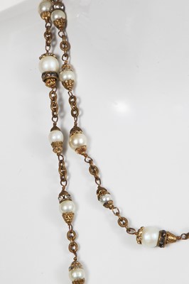 Lot 63 - A Gabrielle Chanel haute couture faux pearl sautoir, late 1960s