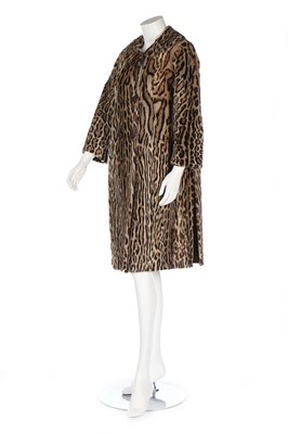 Lot 35 - An ocelot coat, 1960s, un-labelled, with...