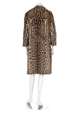 Lot 35 - An ocelot coat, 1960s, un-labelled, with...