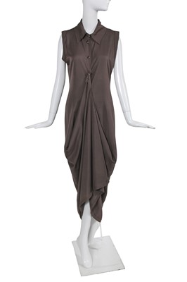 Lot 297 - A John Flett brown rayon-cotton blend dress, 1980s