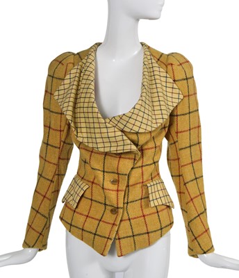 Lot 228 - A Vivienne Westwood Tattersall checked tweed jacket, 'Vive La Cocotte' collection, Autumn-Winter 1995-96