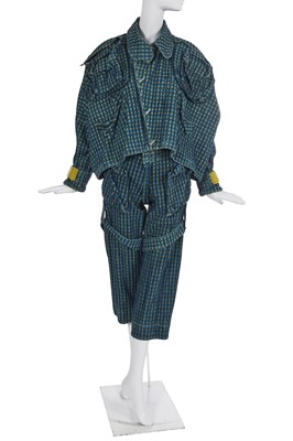 Lot 334 - A Westwood/McLaren checked cotton ensemble, 'Hypnos' collection, Spring-Summer 1984