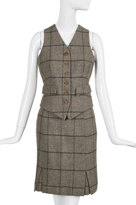 Lot 331 - A Vivienne Westwood grey checked tweed ensemble, 'Time Machine' collection, Autumn-Winter 1988-89