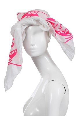 Lot 341 - A rare Westwood/McLaren Keith Haring scarf, 'Witches' collection, Autumn-Winter 1983-84