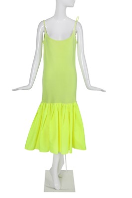 Lot 333 - A Westwood/McLaren day-glo yellow slip dress, 'Hypnos' collection, Spring-Summer 1984