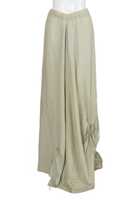 Lot 320 - A John Galliano pale green cotton skirt, 'Fallen Angels' collection, Spring-Summer 1986