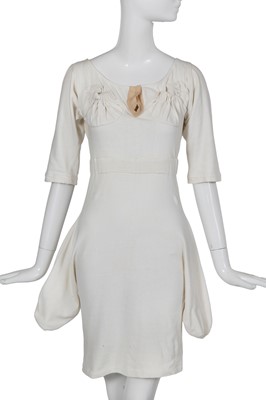 Lot 318 - A good John Galliano white cotton jersey dress, 'Fallen Angels' collection, Spring-Summer 1986