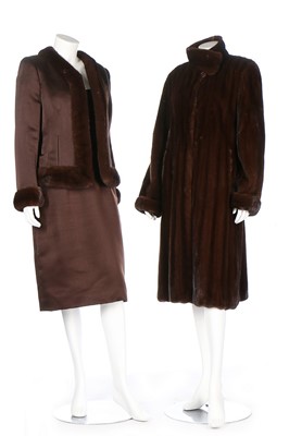 Lot 210 - A Liska brown mink coat, 1990s, labelled,...
