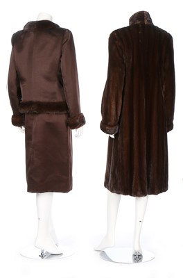 Lot 210 - A Liska brown mink coat, 1990s, labelled,...