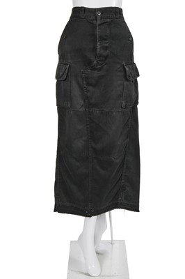 Lot 217 - A Maison Martin Margiela Artisanal black cotton skirt, circa 1994
