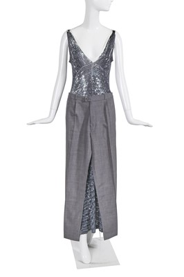 Lot 219 - A rare Maison Martin Margiela trompe l'œil dress and artisanal trouser ensemble, Spring-Summer 1999