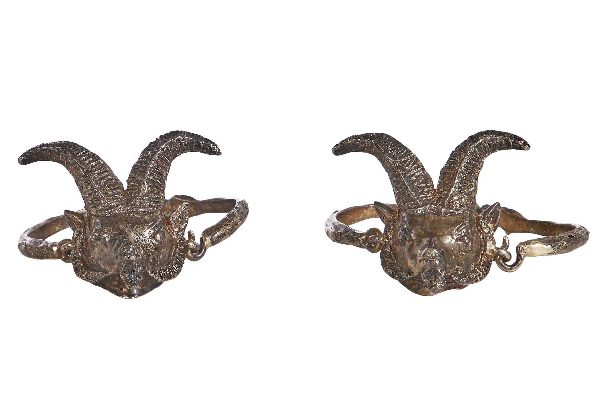 Lot 79 - A pair of Madame Grès by Robert Goossens silver-tone bracelets, circa 1960