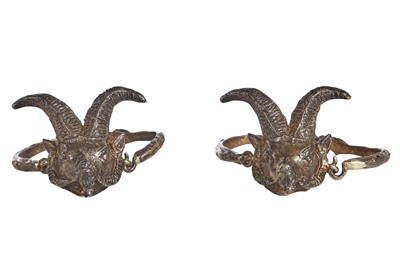 Lot 79 - A pair of Madame Grès by Robert Goossens silver-tone bracelets, circa 1960