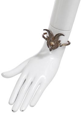 Lot 79 - A pair of Madame Grès by Robert Goossens silver-tone bracelets, circa 1960