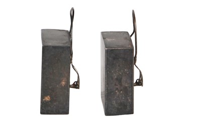 Lot 78 - A pair of Madame Grès by Robert Goossens patinated metal earrings, circa 1960