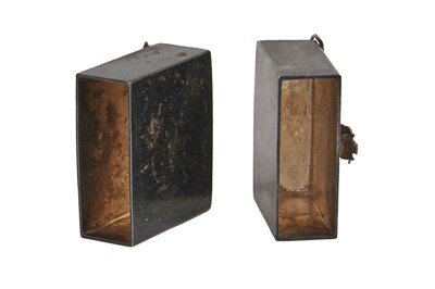 Lot 78 - A pair of Madame Grès by Robert Goossens patinated metal earrings, circa 1960