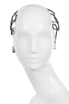 Lot 76 - A Madame Grès by Robert Goossens metal and poured glass diadem, 1960s