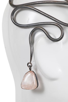 Lot 76 - A Madame Grès by Robert Goossens metal and poured glass diadem, 1960s