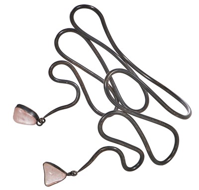 Lot 76 - A Madame Grès by Robert Goossens metal and poured glass diadem, 1960s