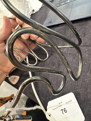 Lot 76 - A Madame Grès by Robert Goossens metal and poured glass diadem, 1960s