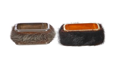 Lot 82 - A pair of Madame Grès metal and fur cuffs, 1960s