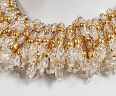 Lot 77 - A Madame Grès bead-fringed necklace, 1960s