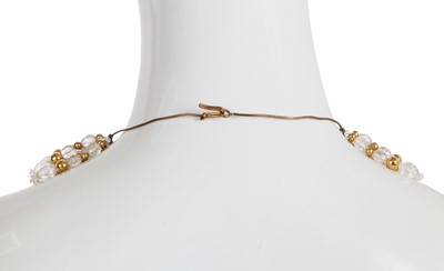Lot 77 - A Madame Grès bead-fringed necklace, 1960s