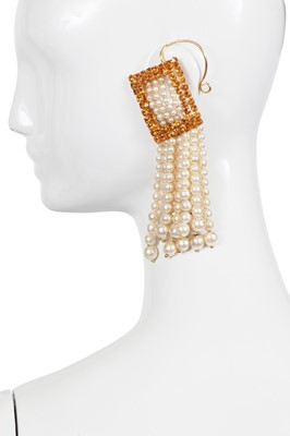 Lot 84 - A group of Madame Grès earrings, 1970s-80s