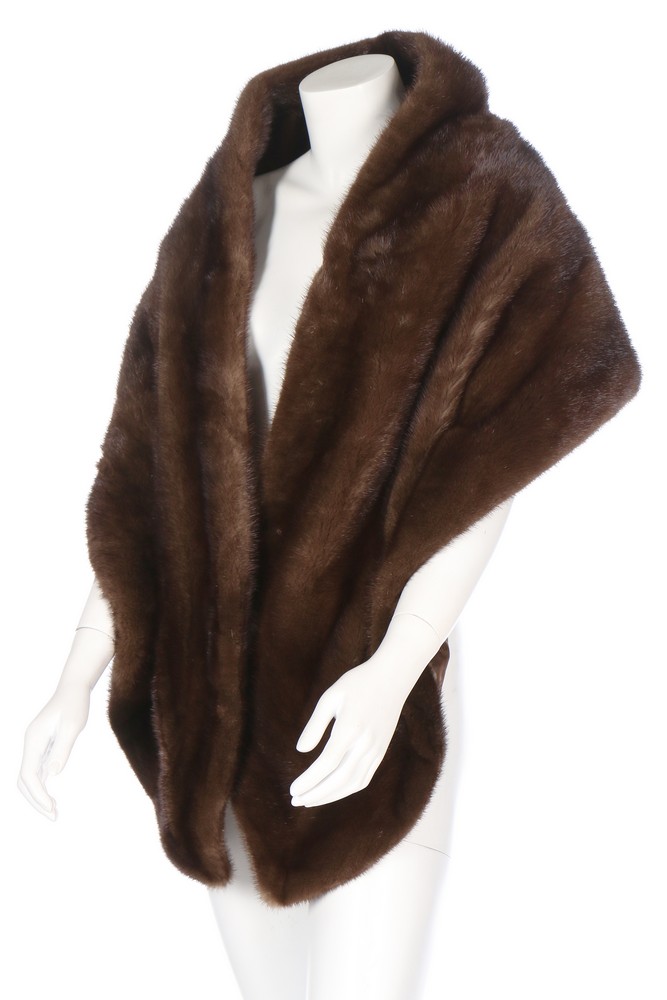 Lot 211 - A Wunderkind dark brown mink cape, modern,