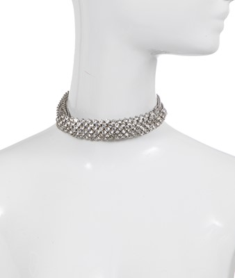 Lot 88 - A Madame Grès rhinestone choker necklace, 1970s-80s