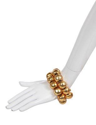 Lot 91 - A Madame Grès bauble choker and two bracelets, 1970s-80s