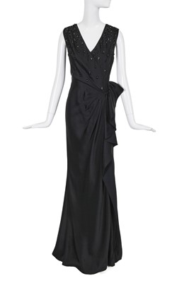 Lot 153 - A John Galliano black crêpe evening gown, circa 2007