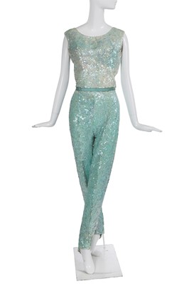 Lot 461 - Josephine Baker's blue sequined stage costume, circa 1963