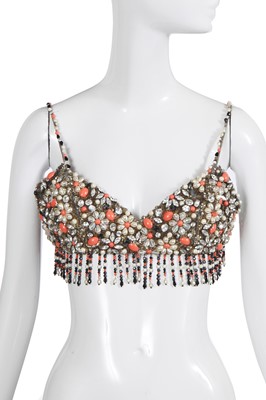 Lot 463 - Josephine Baker's beaded and sequined bra, 1950s-60s