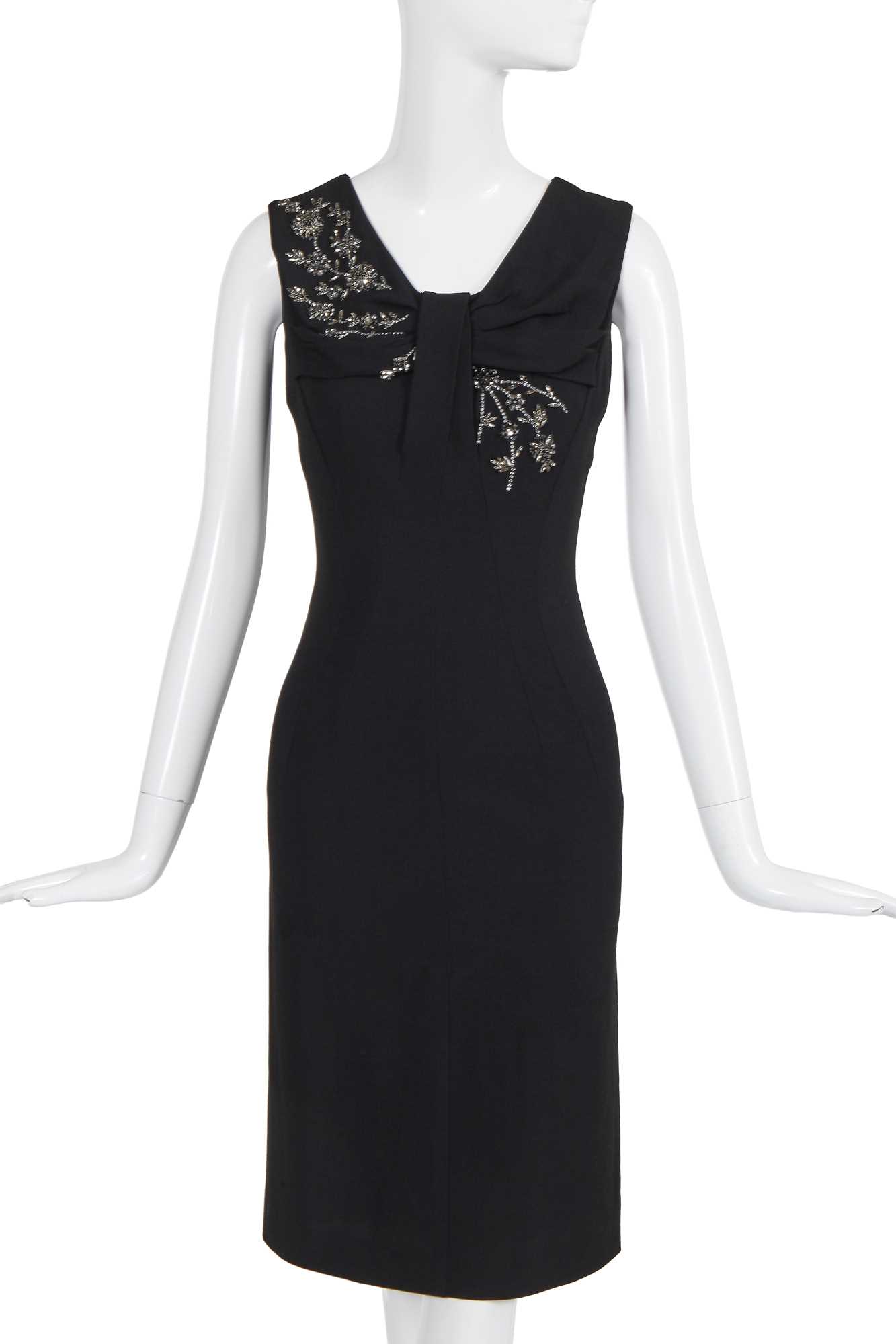 Lot 150 - A Christian Dior by John Galliano embellished black cocktail dress, commercial collection 2008