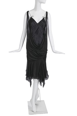 Lot 165 - A Christian Dior by John Galliano black silk satin dress, 'Homage to Marlene Dietrich' collection, Spring-Summer 2004