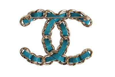 Lot 3 - A Chanel by Karl Lagerfeld leather and faux pearl brooch, 2019