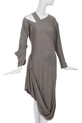 Lot 315 - A John Galliano grey viscose blend dress, 'The Rose' collection, Autumn-Winter 1987-88
