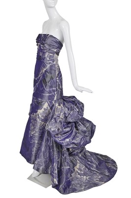 Lot 142 - An Oscar de la Renta chiné taffeta evening gown, Autumn-Winter 2013-14