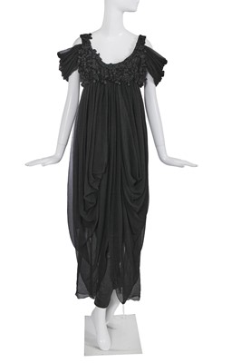 Lot 122 - An Alexander McQueen embellished black chiffon dress, 'The Girl Who Lived in the Tree' collection, Autumn-Winter 2008-09
