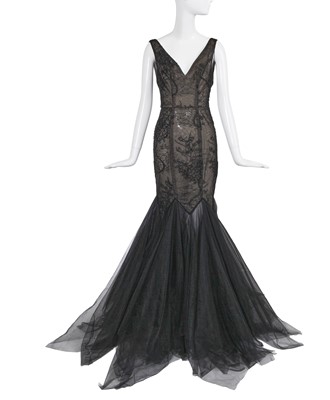Lot 265 - A Christian Dior by Gianfranco Ferré embellished evening gown, circa 1990